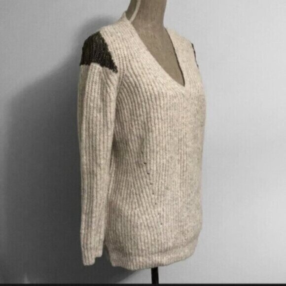 LINE the Label Knit Sweater Large​​​​​​​ Chain Shoulders - Picture 5 of 12